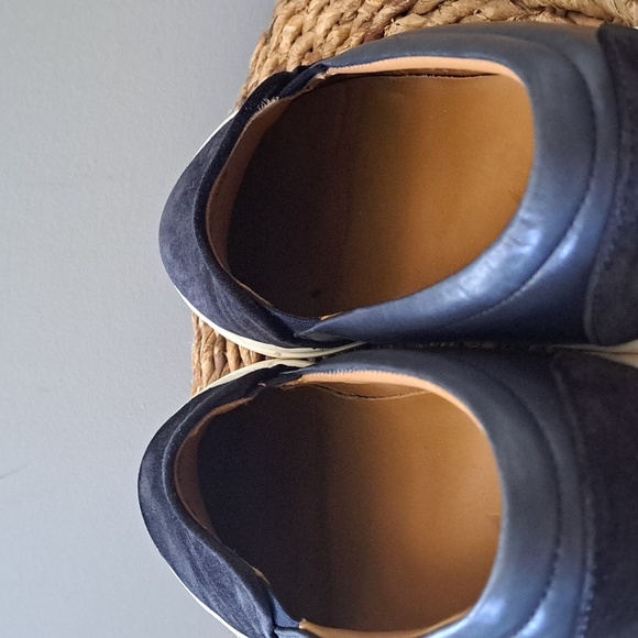 UNTUCKit Mens Navy Blue Suede/Leather Slip-On Loafer/Sneakers White Soles S-10.5 - Picture 7 of 12